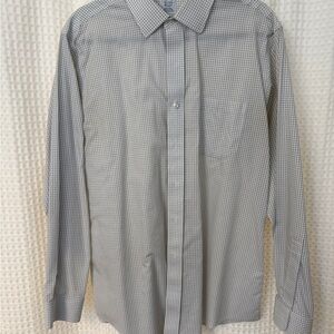 Brooks Brothers Men's Black & White Checkered Classic Fit Shirt